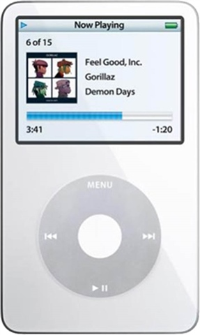 Apple iPod classic 30GB ホワイト 通電、再生確認済み Apple iPod